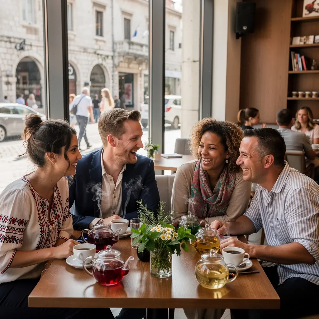 Zlatna infuzija čaja u prozirnoj staklenoj posudi.